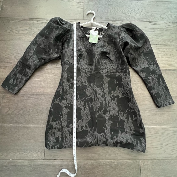 H&M Womens Black Jacquard Dress sz Large - Picture 9 of 16